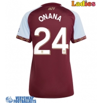 Aston Villa Amadou Onana #24 Replica Home Shirt Ladies 2025-26 Short Sleeve